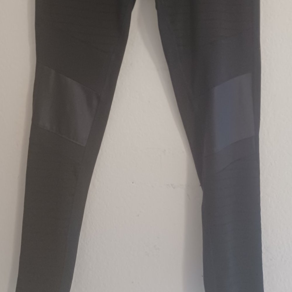 MTA Faux Leather Moto Leggings